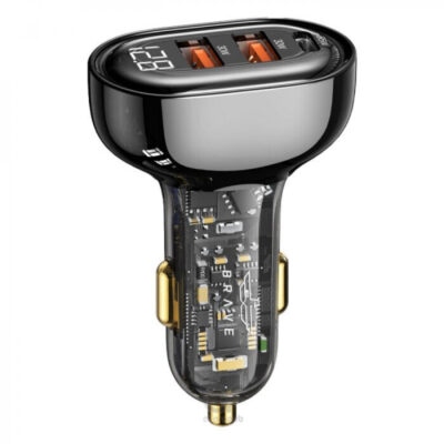 Brave 3-Ports Transparent Fast Car Charger 80w B-22