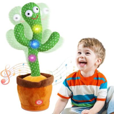 Singing, Dancing and Talking Toy Cactus Electric USB Charging Cactus that Repeats What You Say with Multiple Songs Baby Plush Gift Toys for Fun and Creative Kids