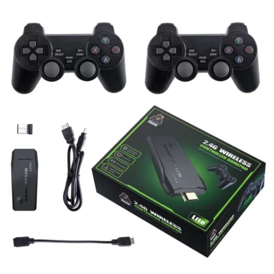 PlayBox Gaming Console – Enhance Fun and Bonding with Friends and Kids. 2-Player Support, 3500 Games, 2.4G Wireless, Plug-and-Play. 32GB / 64GB