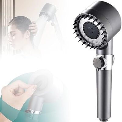 German Multifunctional Massage Shower, Handheld Shower Head with Filter, High Pressure 3 Mode Showerhead, Removable Powerful Pressure Hand Held Showerhead