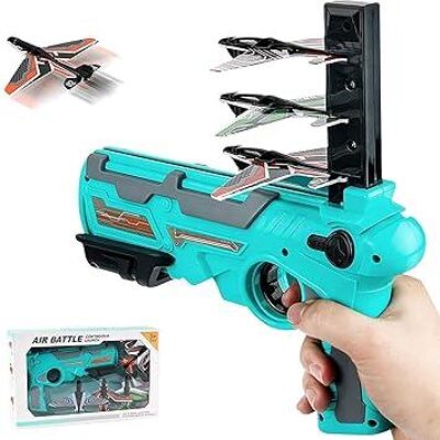 PIERCELL ENTERPRISE Airplane Launcher Gun Toy, Foam Glider Catapult Plane Toy for Kids, Throwing Foam Plane One-Click Ejection Airplane Shooting Games Flying Toys Guns & Darts